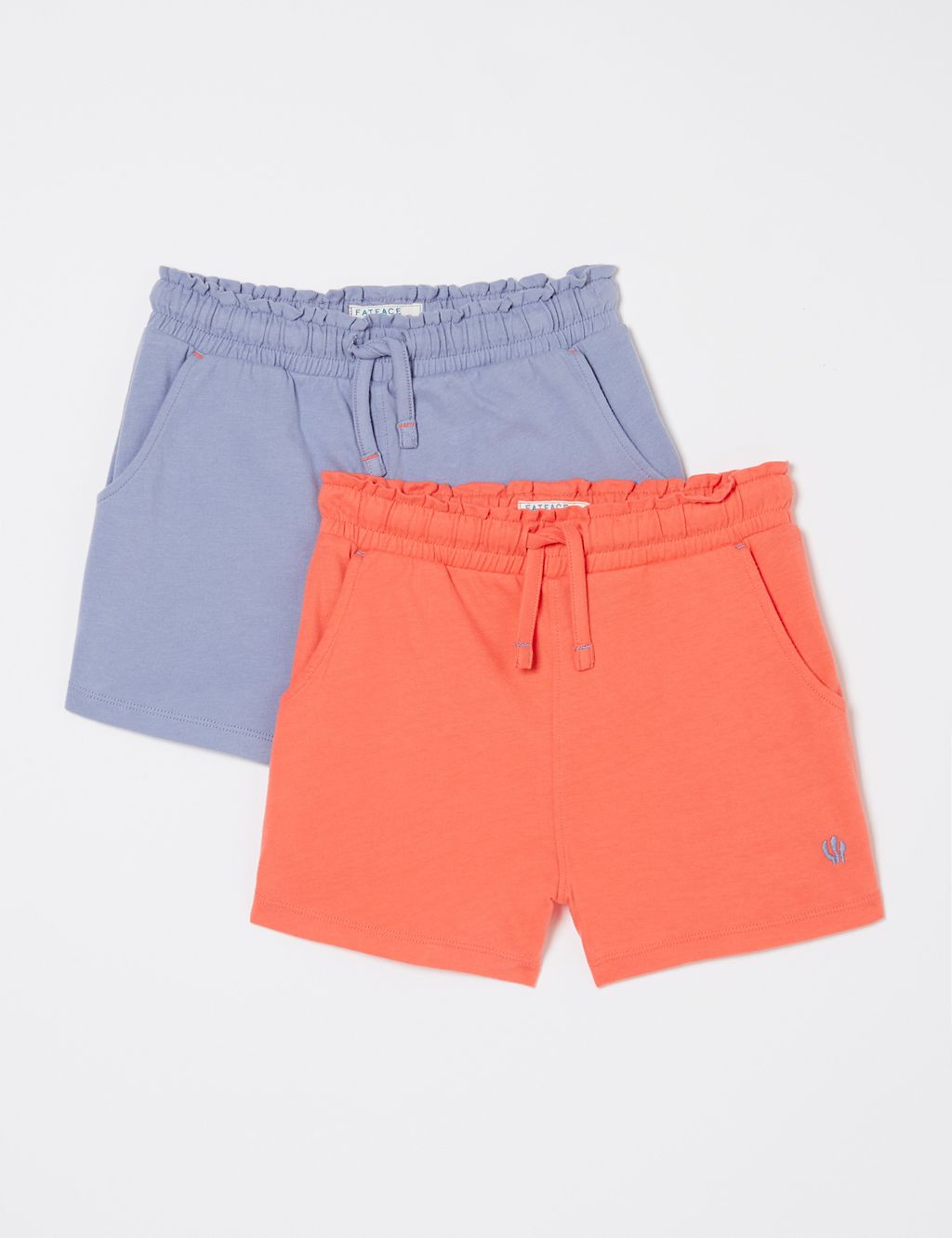 2pk Pure Cotton Shorts (3-13 Yrs) 1 of 5
