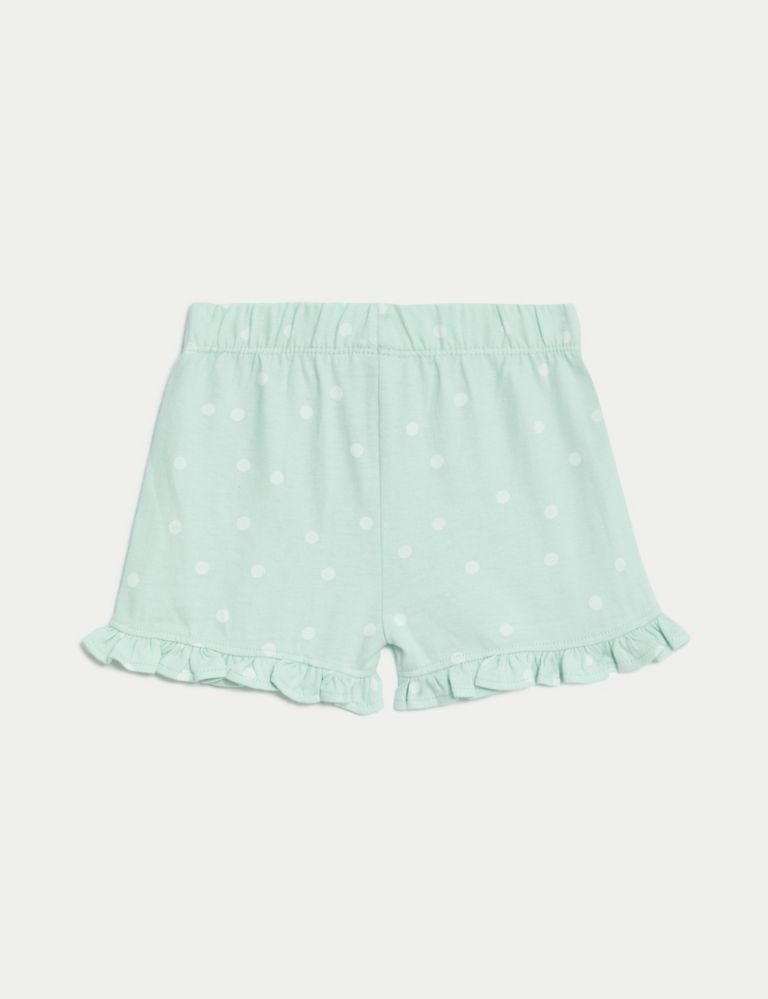 2pk Pure Cotton Spotted Frill Shorts (0-3 Yrs) 3 of 4