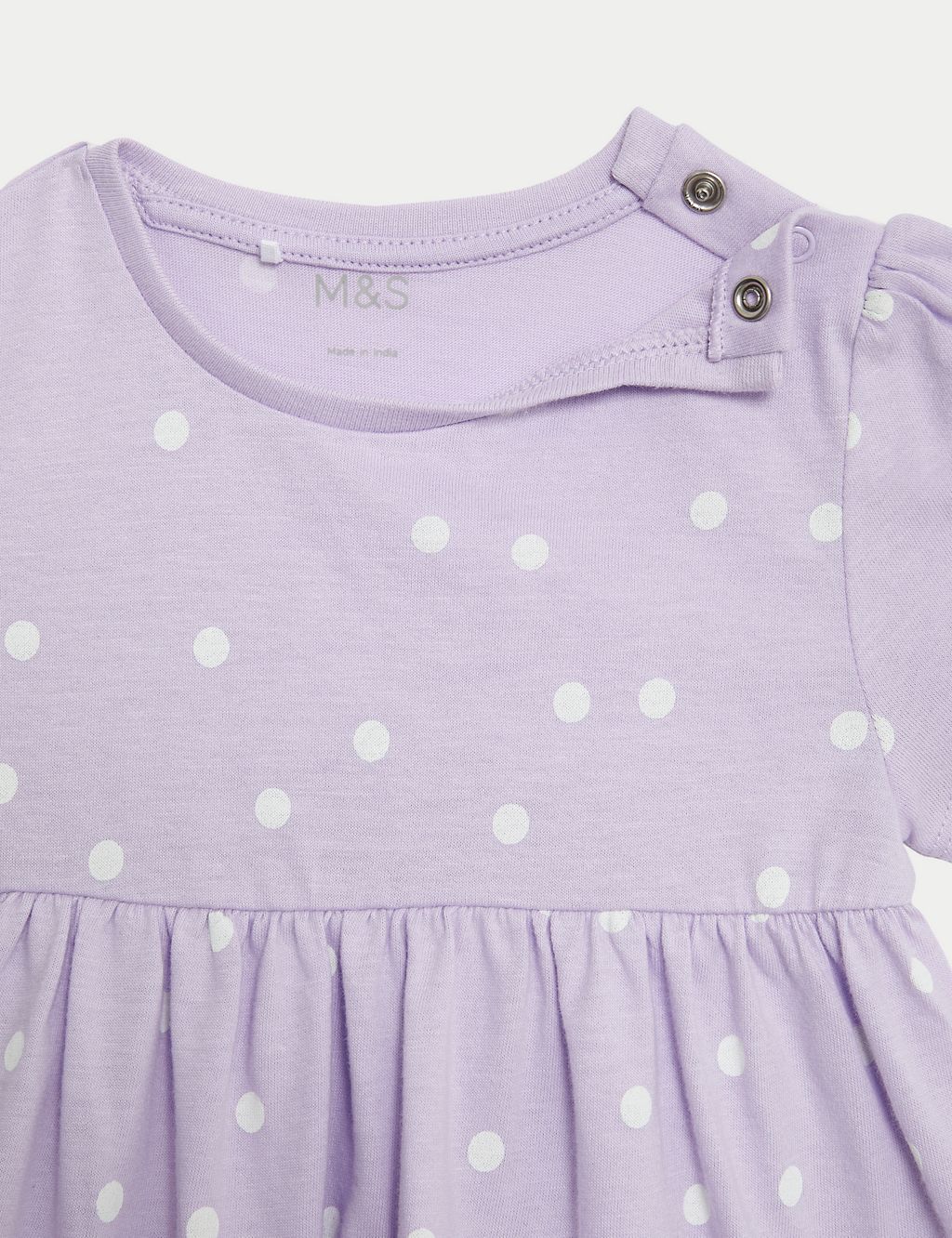 2pk Pure Cotton Spotted Tops (0-3 Yrs) 4 of 4