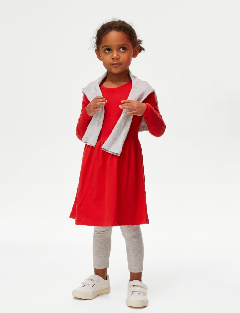 Childrens plain cotton dresses clearance