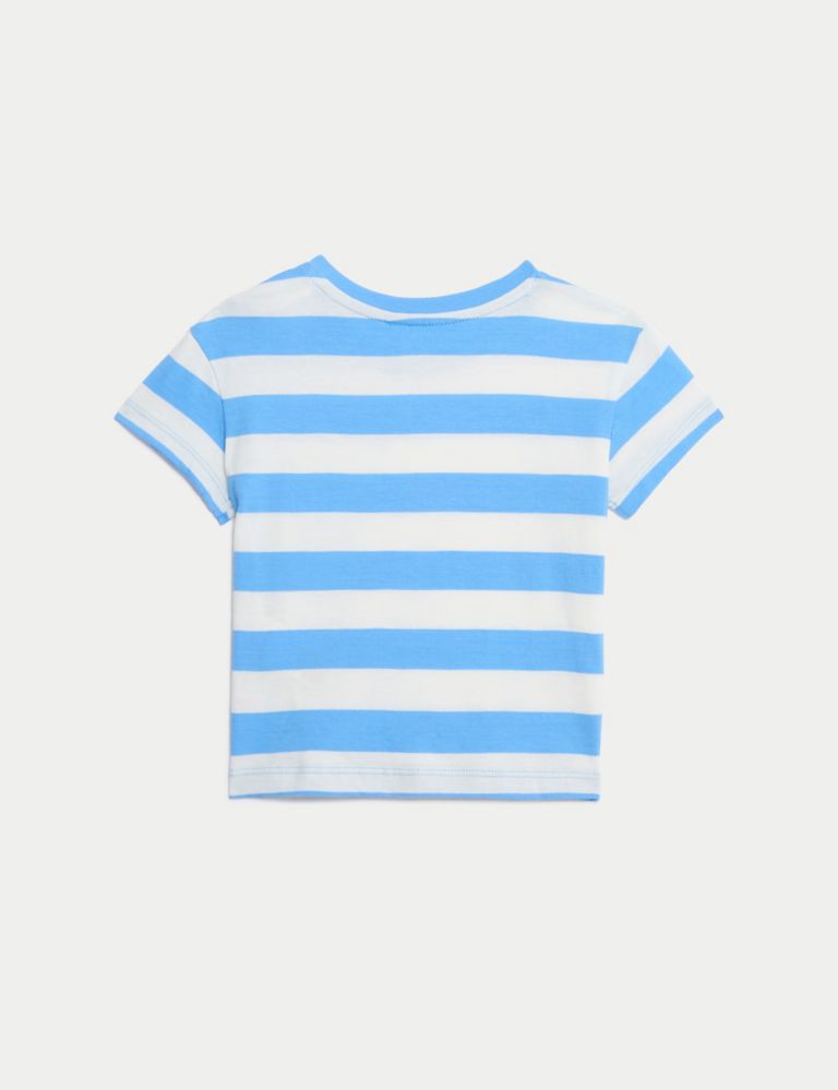 2pk Pure Cotton Striped T-Shirts (0-3 Yrs) 3 of 4
