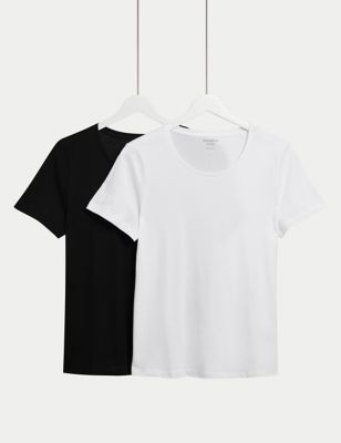 2pk Pure Cotton T-Shirt | M&S Collection | M&S