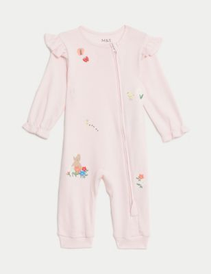 2pk Pure Cotton Teddy Sleepsuits (6½lbs-3 Yrs) Image 2 of 4