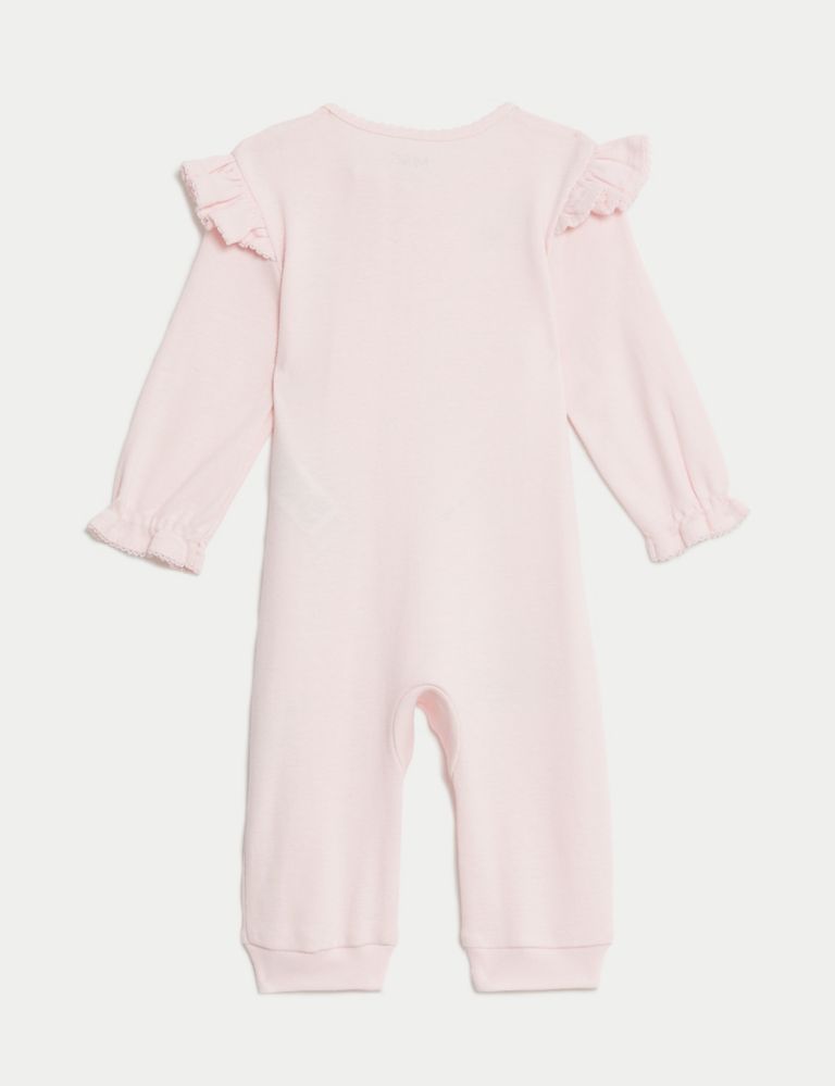 2pk Pure Cotton Teddy Sleepsuits (6½lbs-3 Yrs) 3 of 4