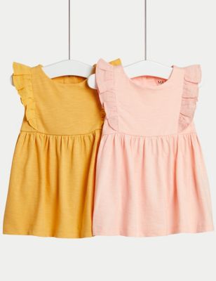 2pk Pure Cotton Tops (0-3 Yrs) Image 1 of 1