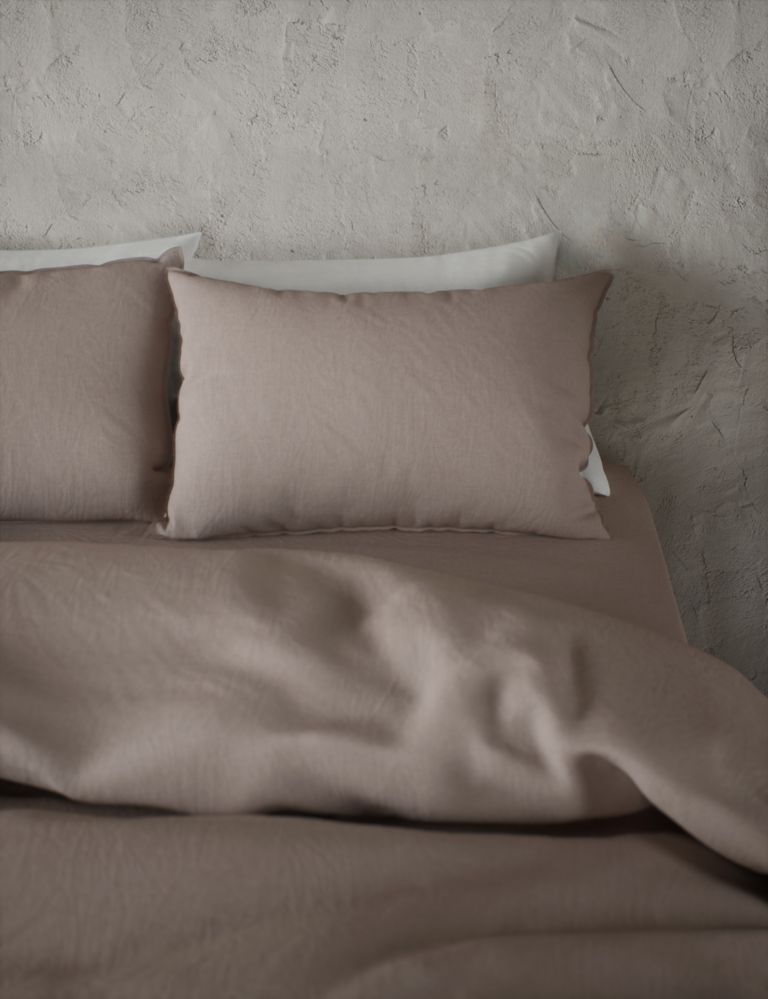 2pk Pure Linen Pillowcases 1 of 4
