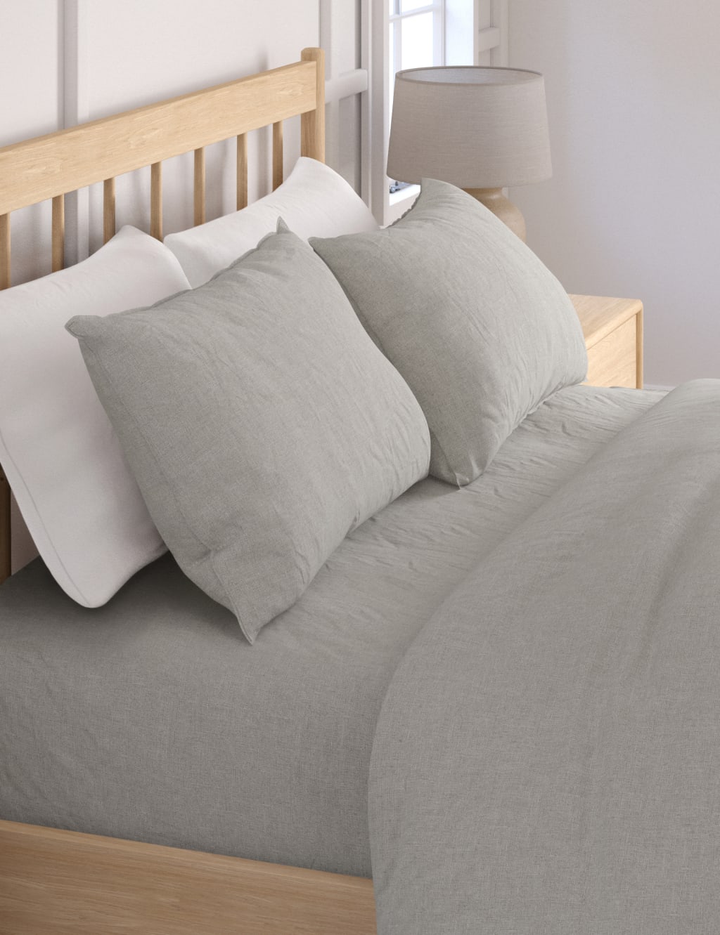 2pk Pure Linen Pillowcases 2 of 3