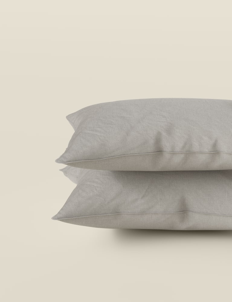 2pk Pure Linen Pillowcases 2 of 3