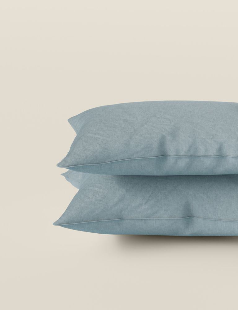 2pk Pure Linen Pillowcases 2 of 3