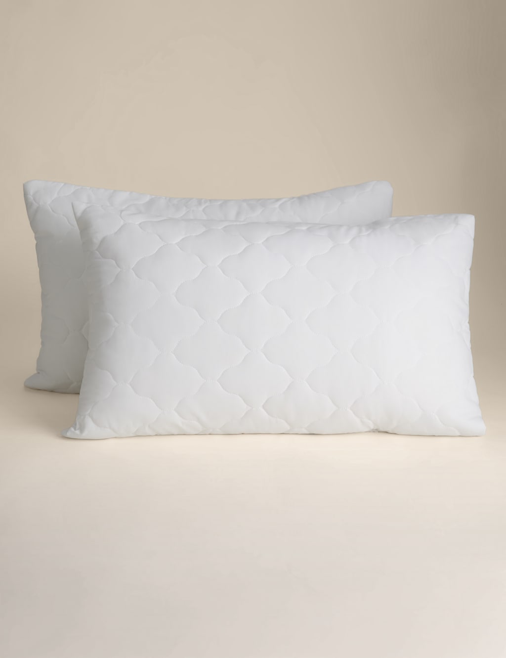2pk Quilted Waterproof Pillow Protectors Sleep Solutions M&S
