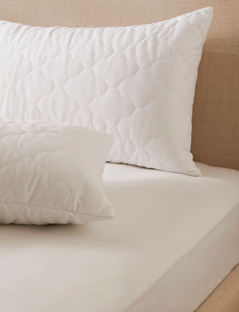 2pk Quilted Waterproof Pillow Protectors 2 of 4