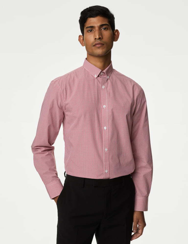 2pk Regular Fit Check Long Sleeve Shirts M S Collection M S