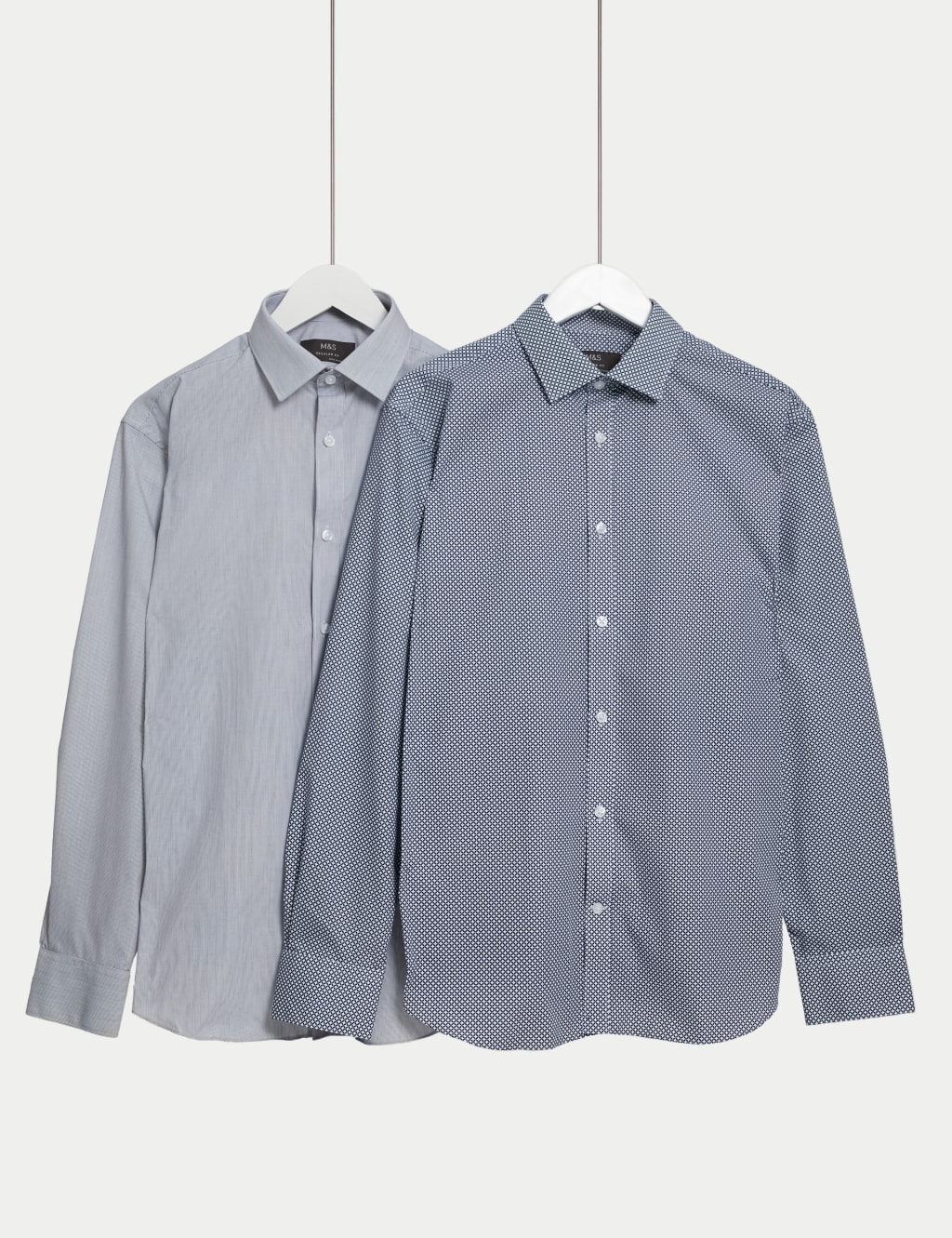 2pk Regular Fit Easy Iron Long Sleeve Shirts 3 of 6