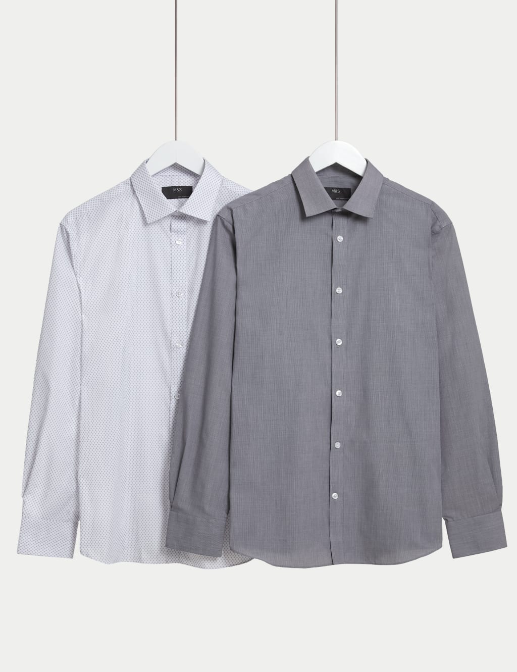 2pk Regular Fit Easy Iron Long Sleeve Shirts 3 of 6