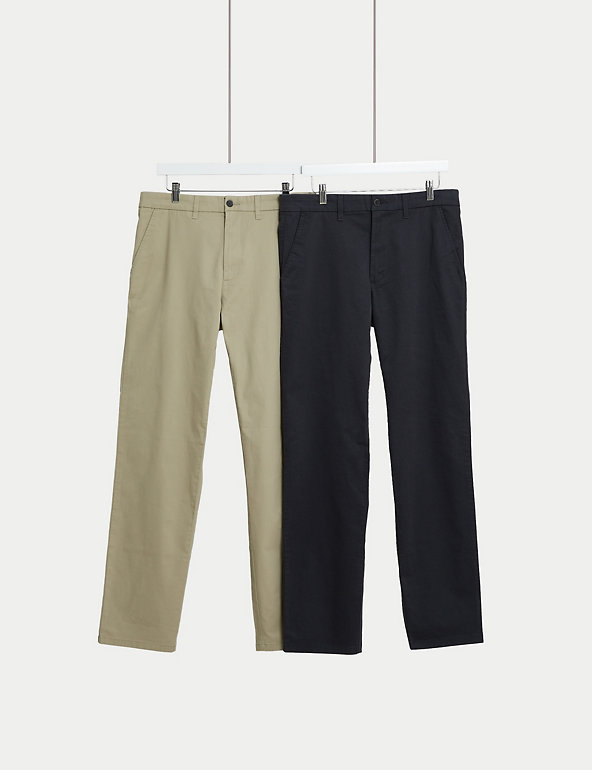 2pk Regular Fit Stretch Chinos Image 1 of 1