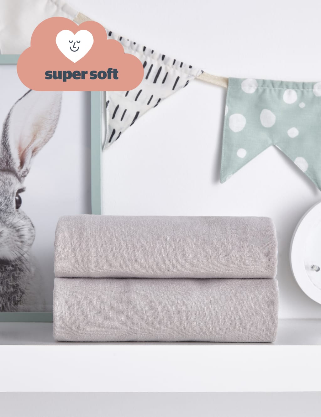 2pk Safe Nights Cot Bed Fitted Sheets Silentnight M&S