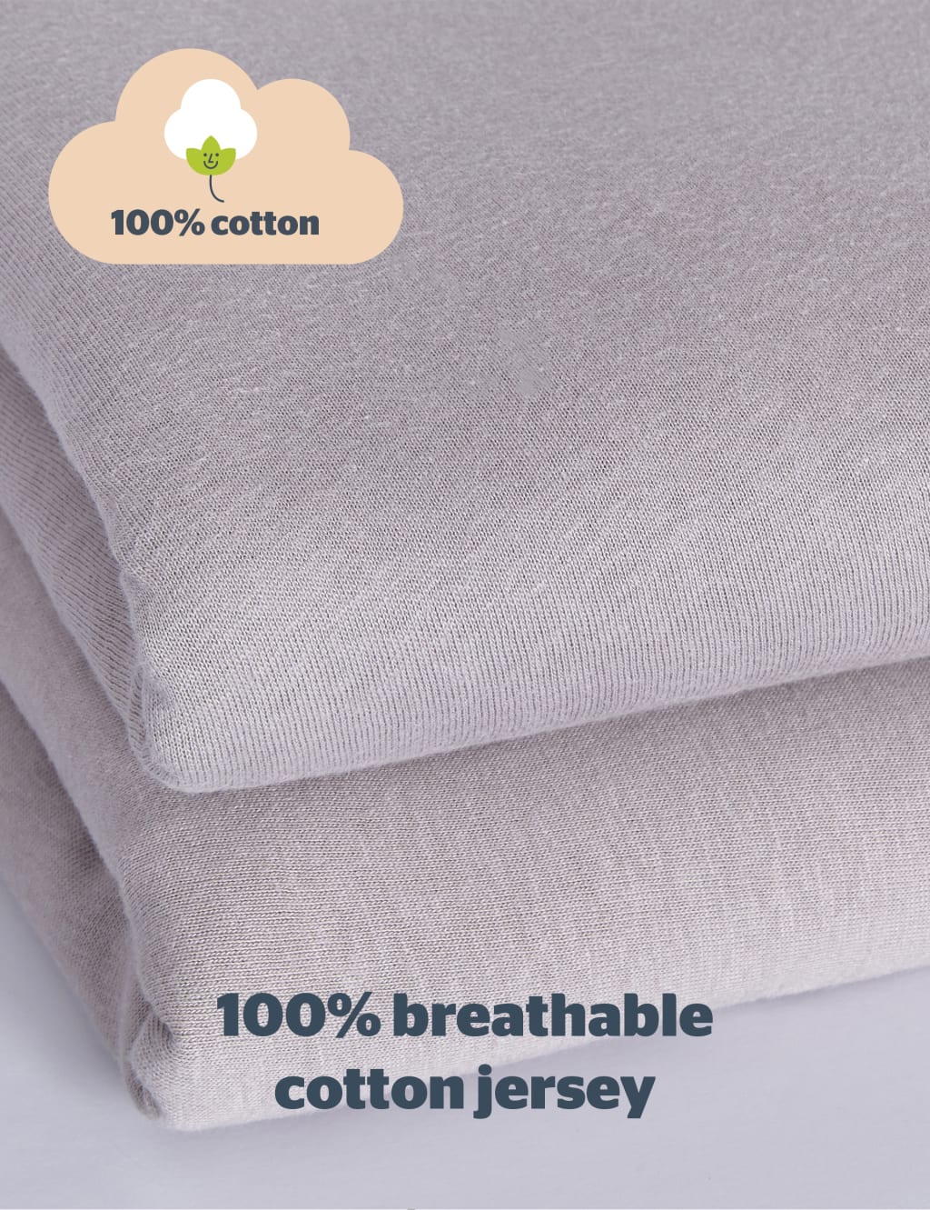 2pk Safe Nights Cot Bed Fitted Sheets Silentnight M&S