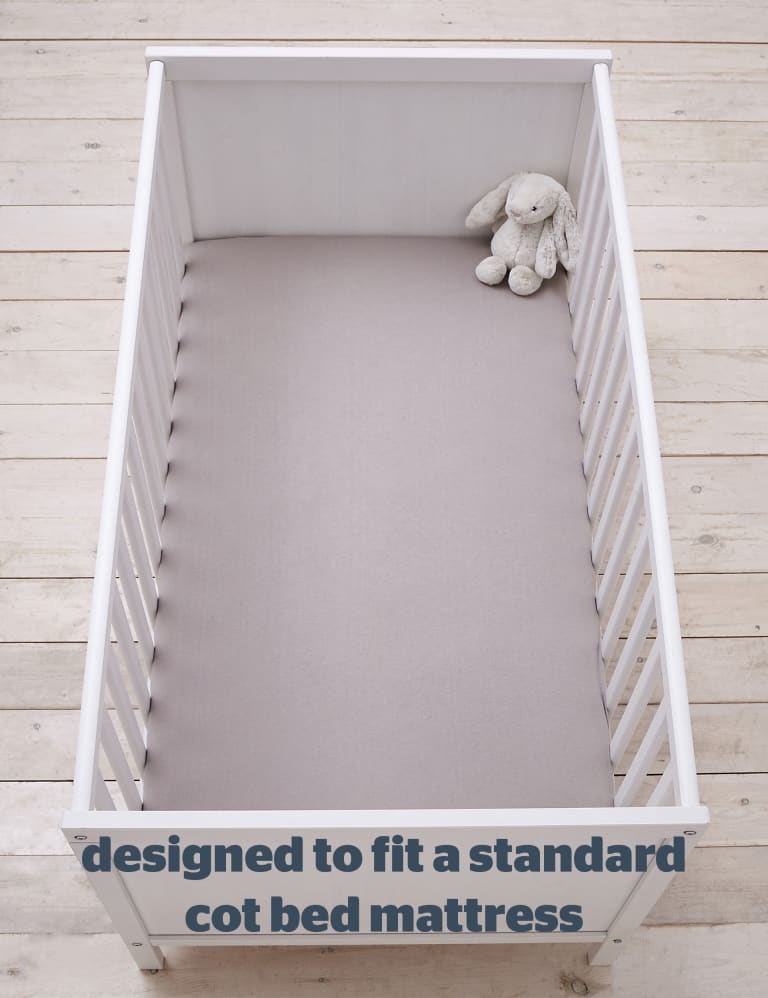 2pk Safe Nights Cot Bed Fitted Sheets Silentnight M&S