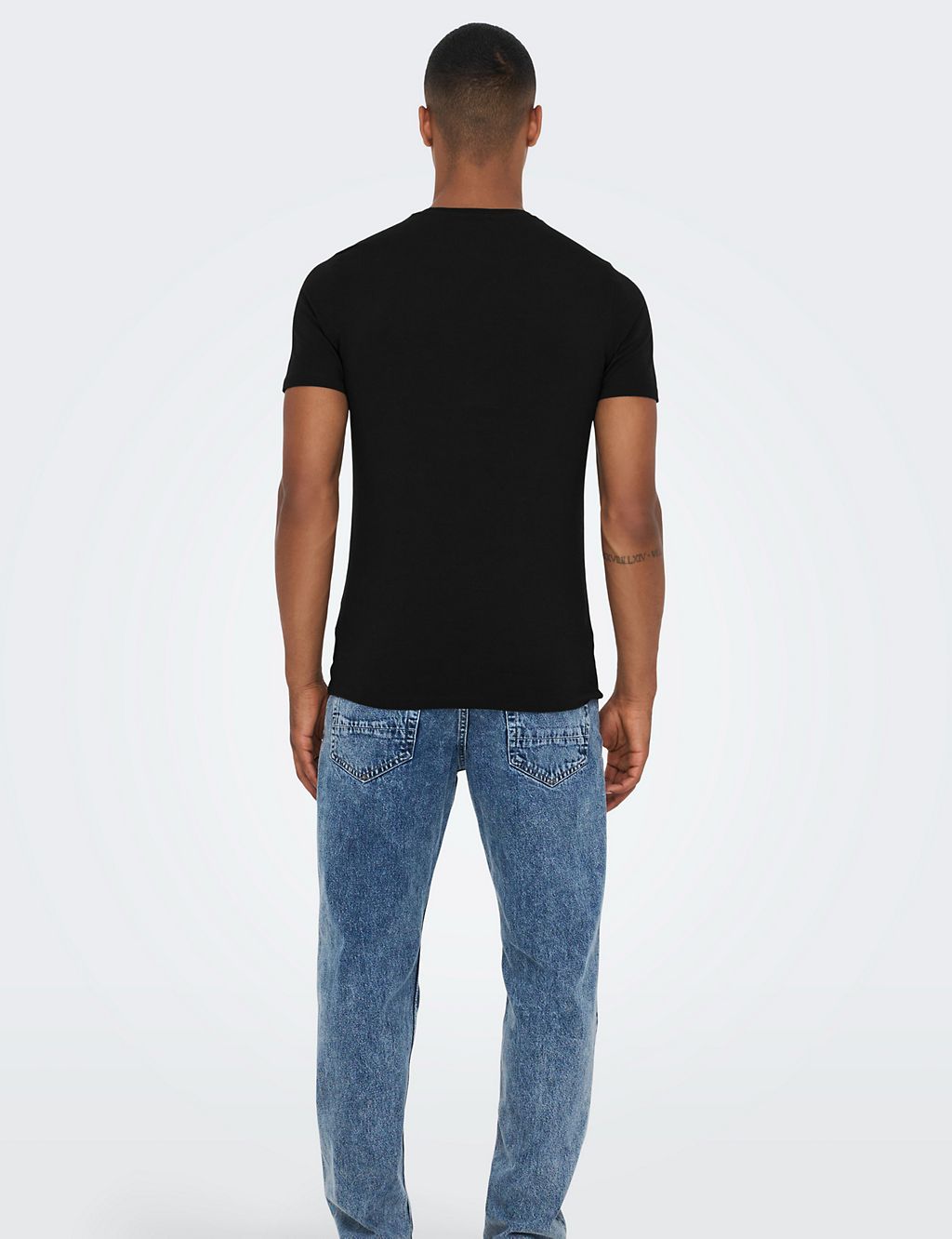 2pk Slim Fit Cotton Rich Crew Neck T-Shirts | ONLY & SONS | M&S