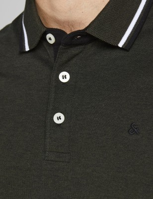 2pk Slim Fit Pure Cotton Tipped Polo Shirts JACK JONES M S