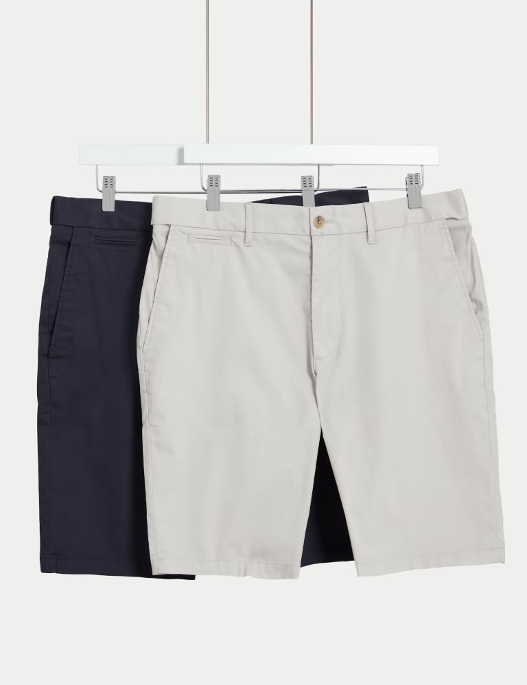 2pk Pure Cotton Jersey Shorts