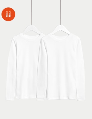 2pk Thermal Cotton Blend Vests (2-14 Yrs) Image 1 of 1