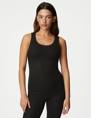 2pk Thermal Pointelle Vests Image 2 of 7