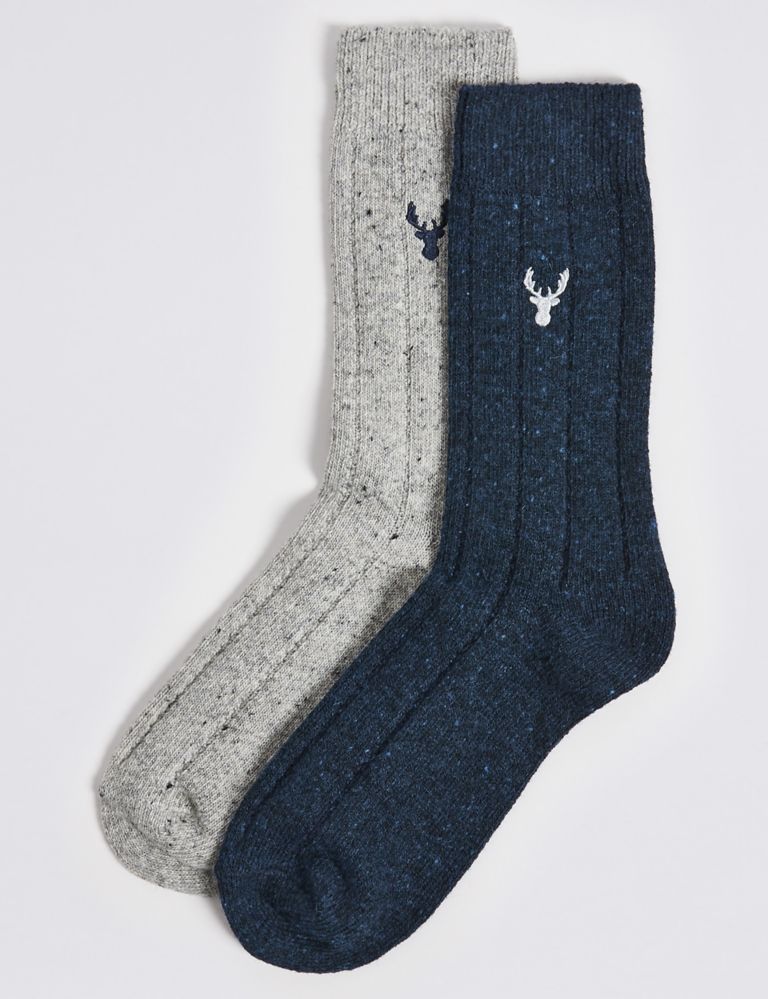 2pk Thermal Wool Stag Design Socks 1 of 1