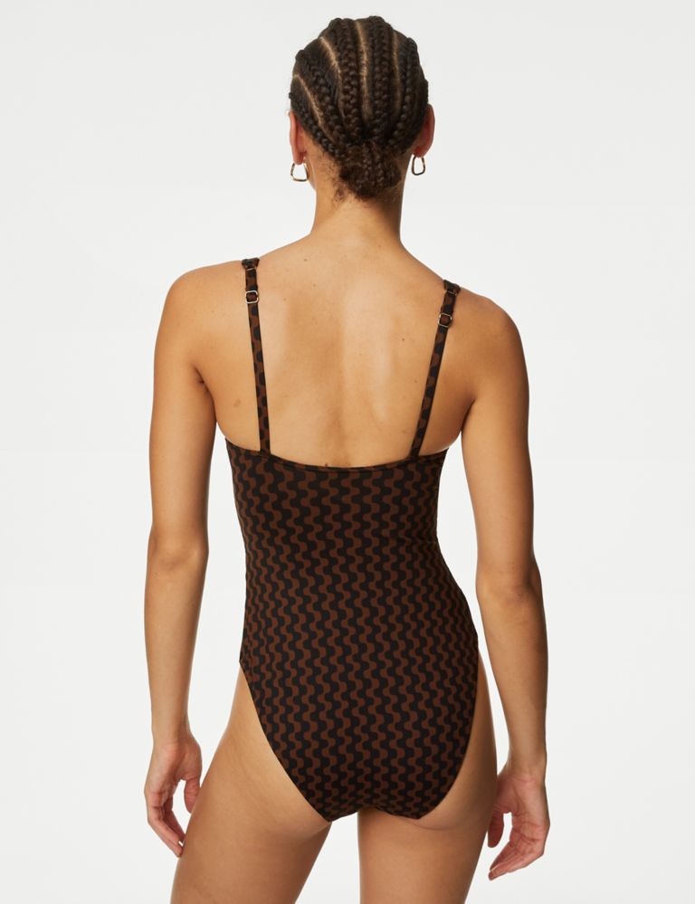 Tummy Control Padded Plunge Swimsuit, M&S Collection
