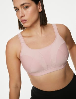 Buy Marks & Spencer Reversible Seamless Medium Pink Support Sports Bra  online