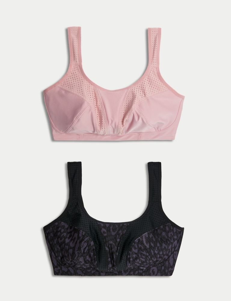 PUMA Women Sports Bra, 3-Pack, Pink-purple-black, X-Small : Buy