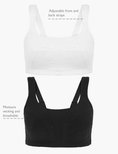 2pk Ultimate Support Non-Wired Sports Bras A-H 7 of 10
