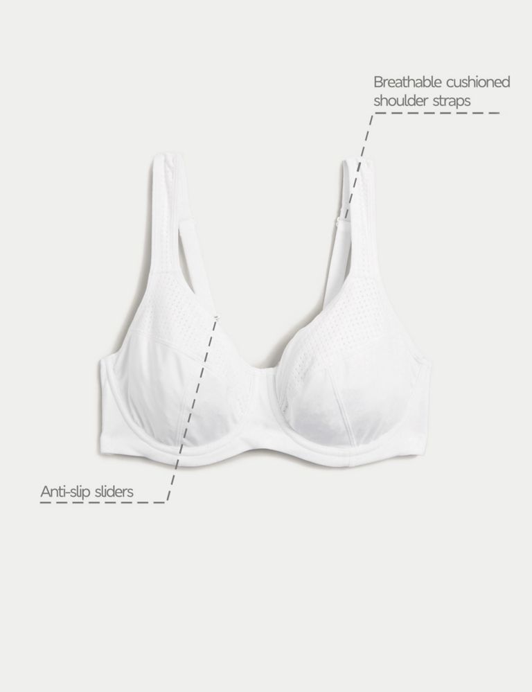 2-pack Medium Support Sports bras - Black/White - Ladies