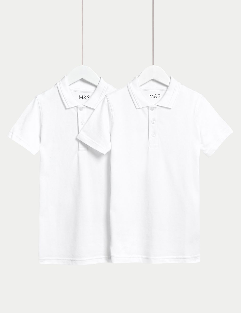 2pk Unisex Easy Dressing School Polo Shirts (3-18 Yrs) 3 of 7