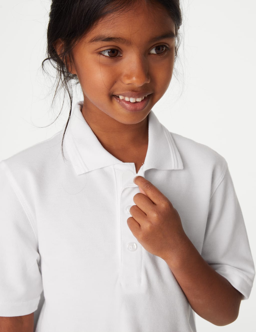 Girls white school polo best sale