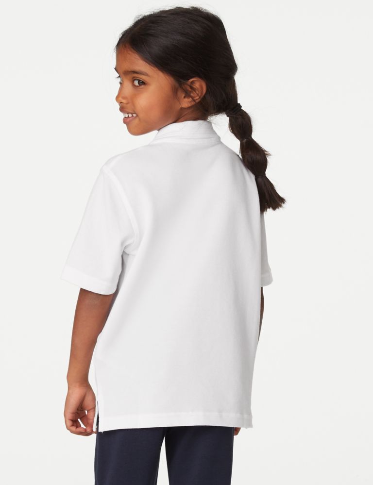 2pk Unisex Easy Dressing School Polo Shirts (3-18 Yrs) 5 of 7