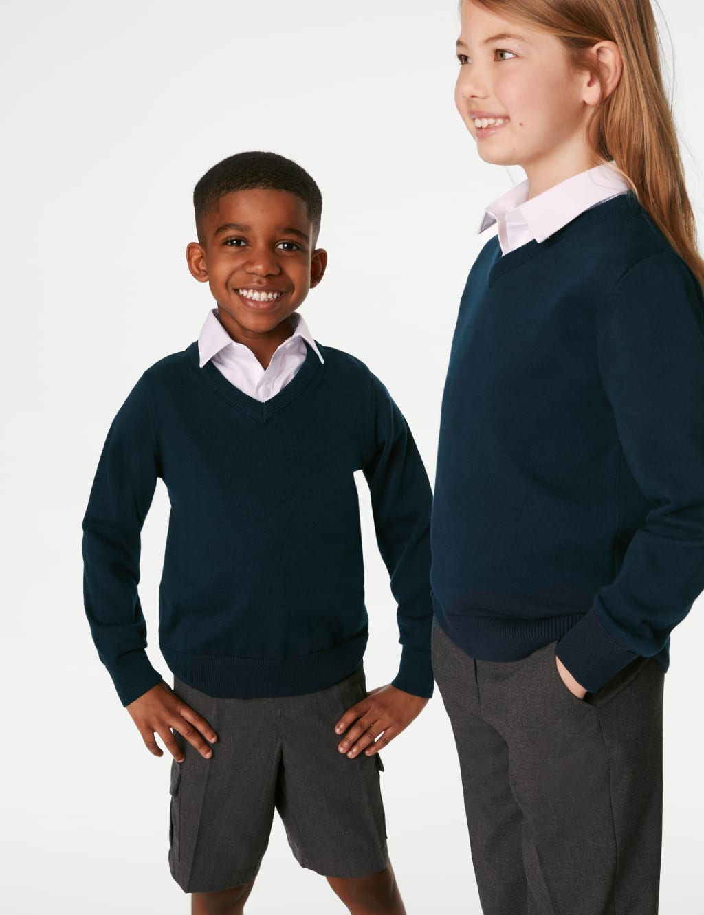 2pk Unisex Pure Cotton School Jumper (3-18 Yrs) 2 of 5