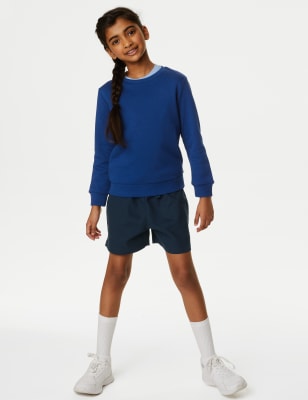 2pk Unisex Pure Cotton School Shorts (2-16 Yrs) Image 3 of 6