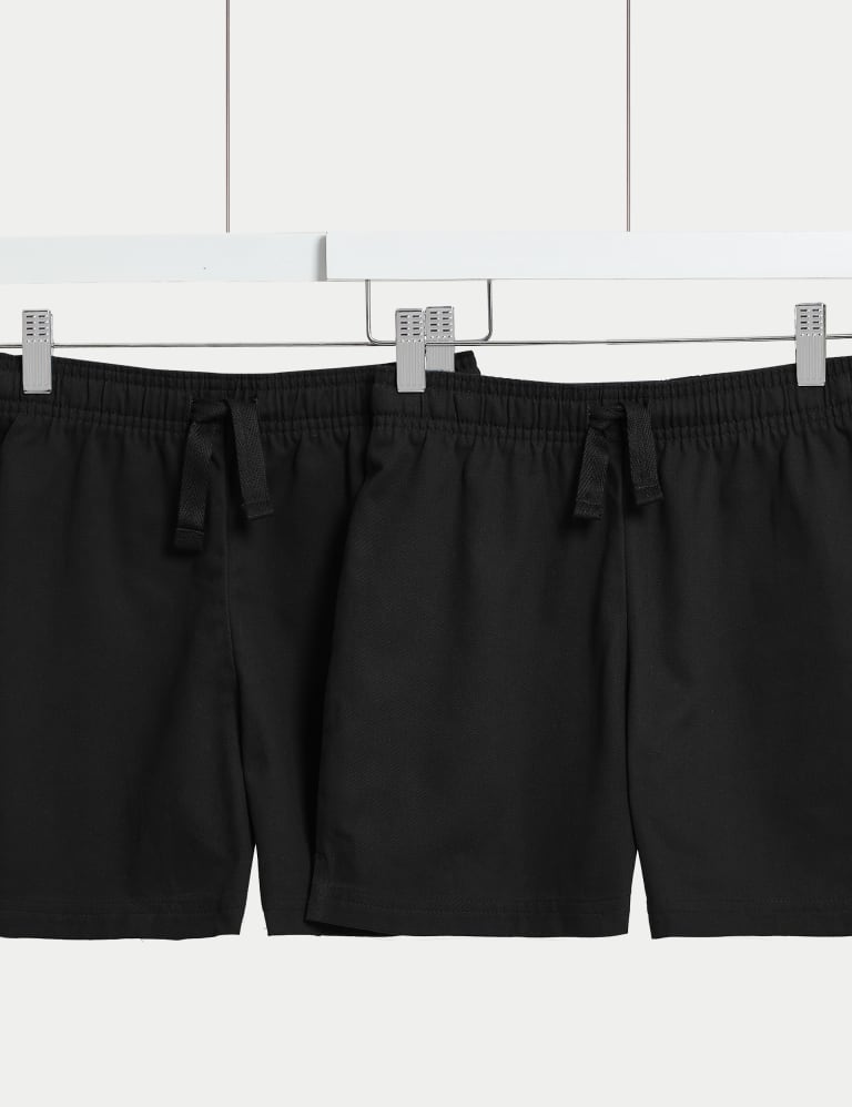 2pk Unisex Pure Cotton School Shorts 2 16 Yrs Goodmove M S