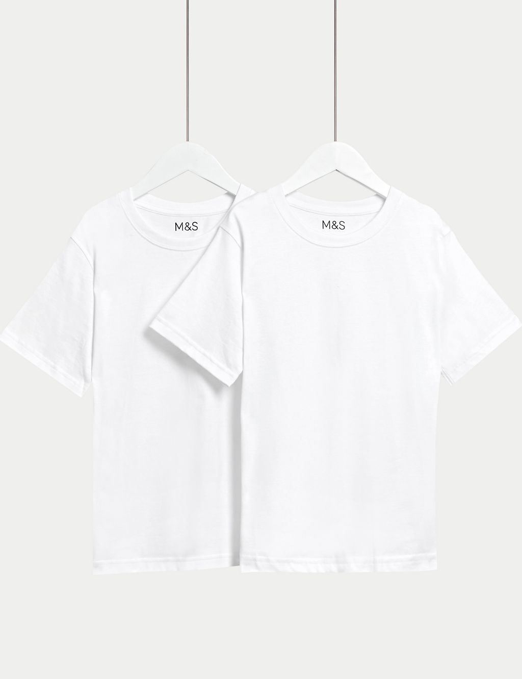 2pk Unisex Pure Cotton School T-Shirts (2-16 Yrs) 1 of 5