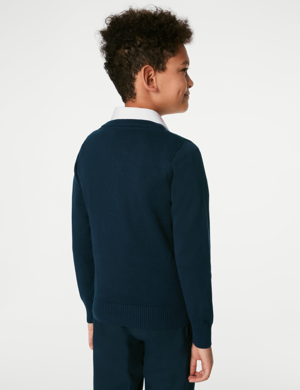 2pk Unisex Slim Fit Cotton School Jumpers (3-18 Yrs) 5 of 5