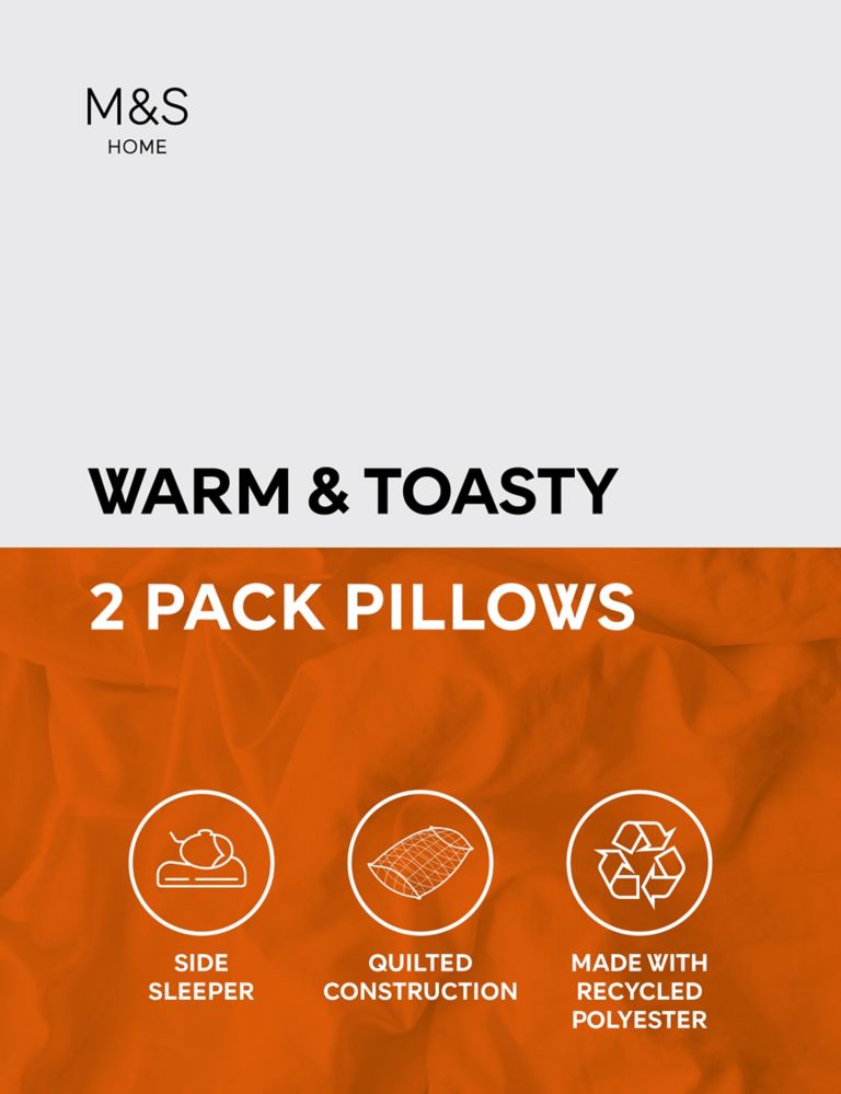 2pk Warm & Toasty Firm Pillows 1 of 4