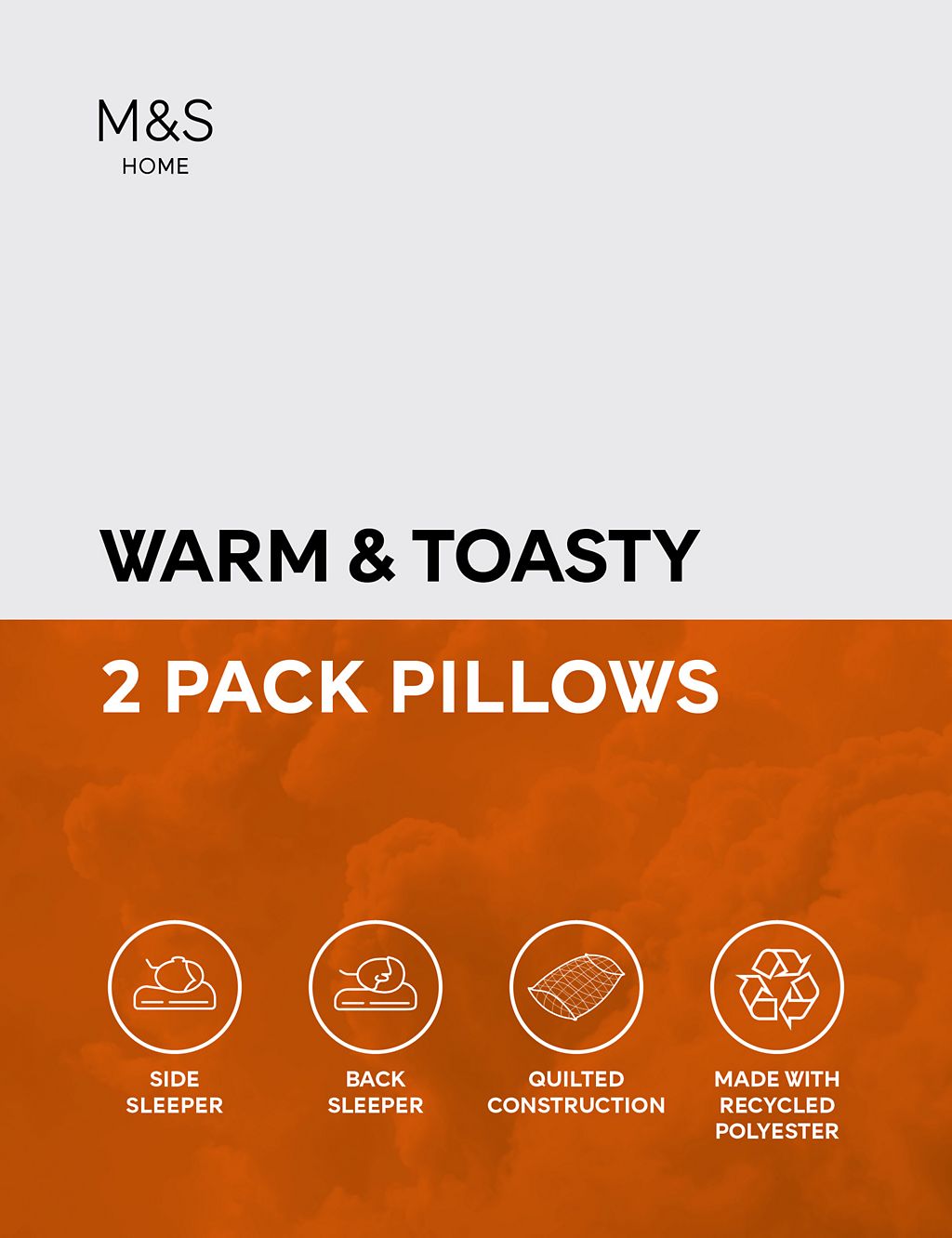 2pk Warm & Toasty Medium Pillows 3 of 4