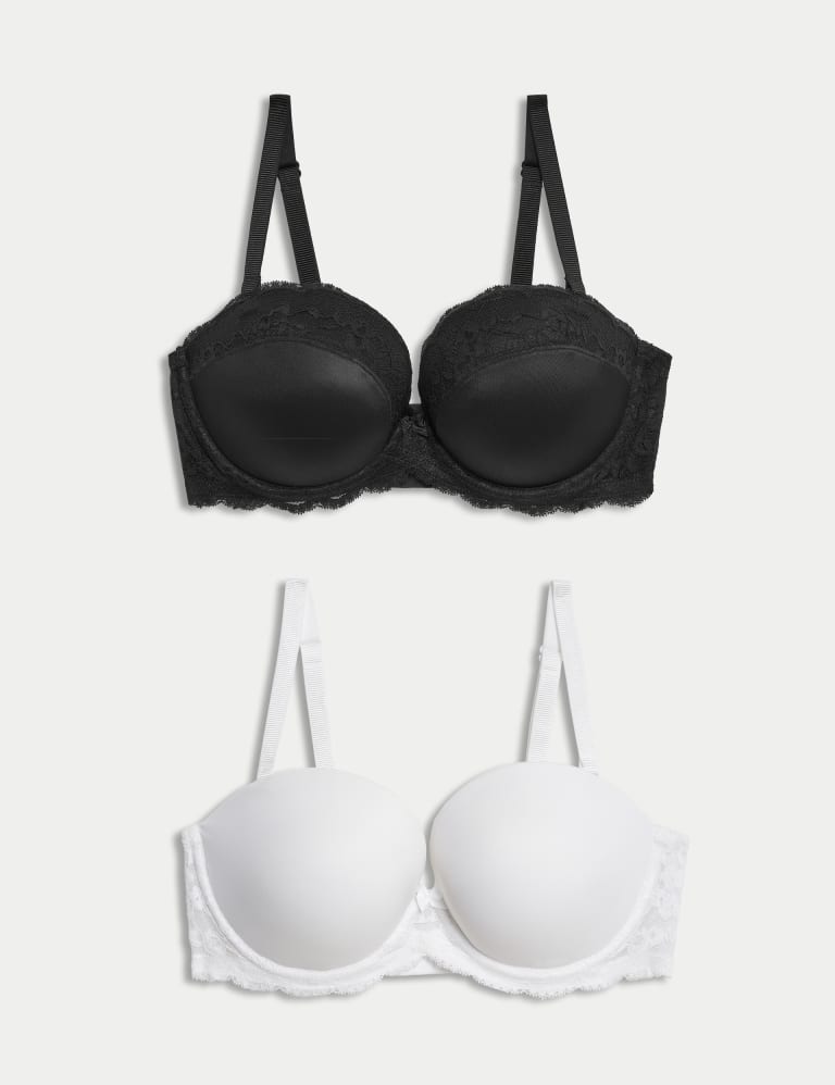 TUBE BRA Without Straps White, Skin, Black (Pack Of 3 Pcs)