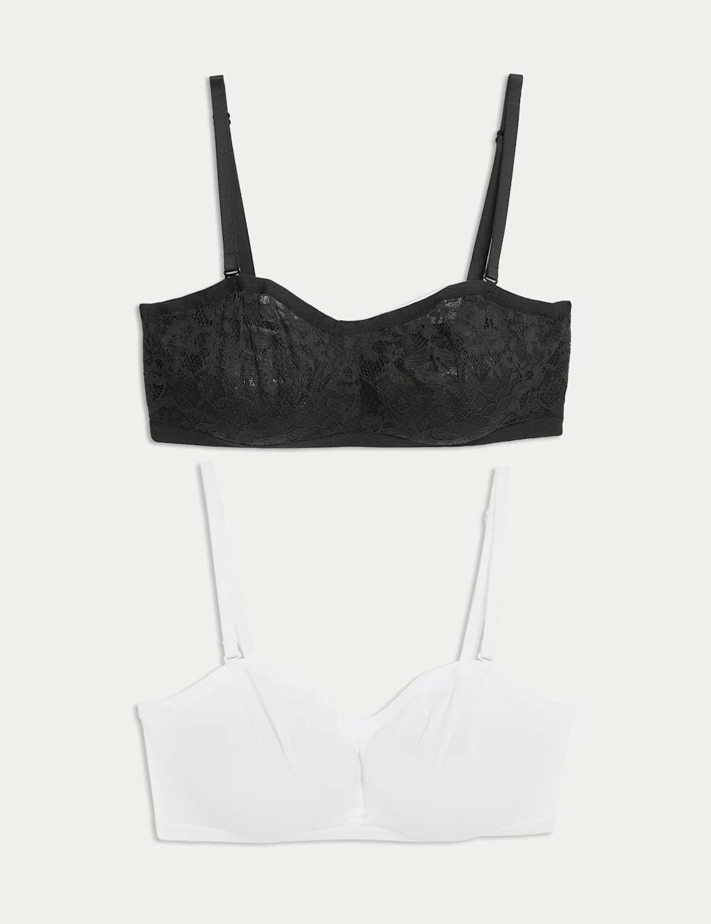 Lace Wired Strapless Bandeau Bra A-E