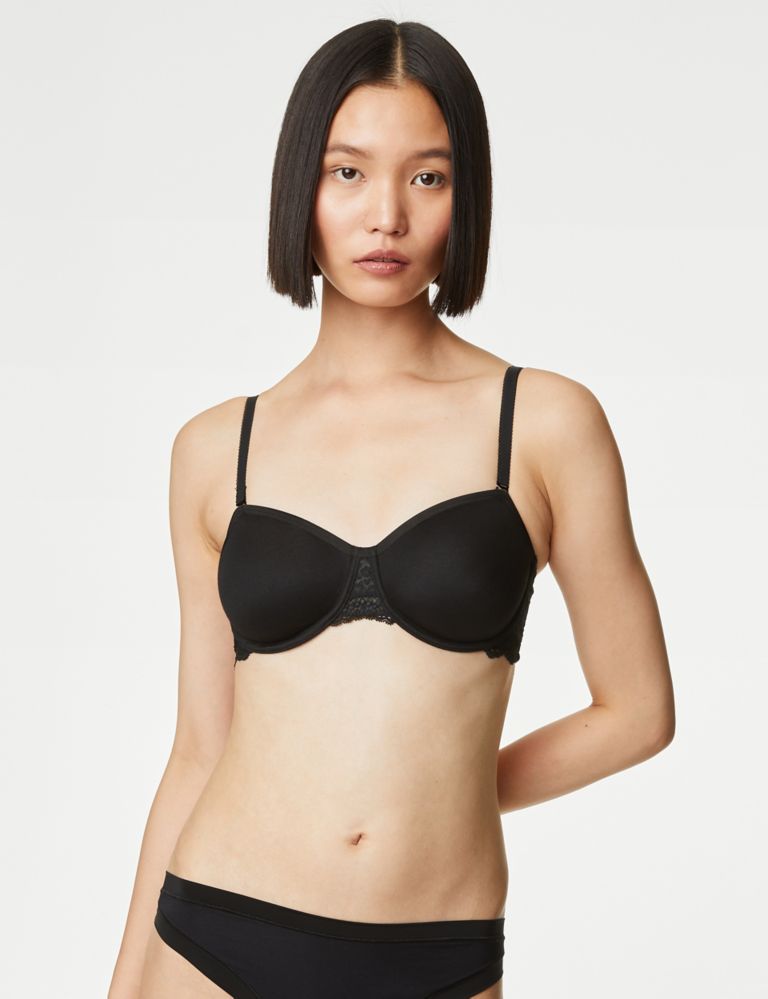 MARKS & SPENCER Lace Padded Bandeau Strapless Bra A-E T332959ABLACK (32C)  Women Everyday Lightly Padded Bra - Buy MARKS & SPENCER Lace Padded Bandeau Strapless  Bra A-E T332959ABLACK (32C) Women Everyday Lightly