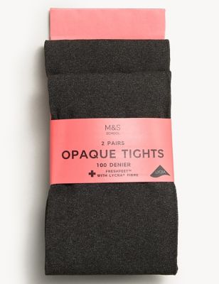 2pk of 100 Denier Tights (6-16 Yrs) | M&S Collection | M&S