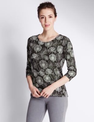 m&s three quarter sleeve tops