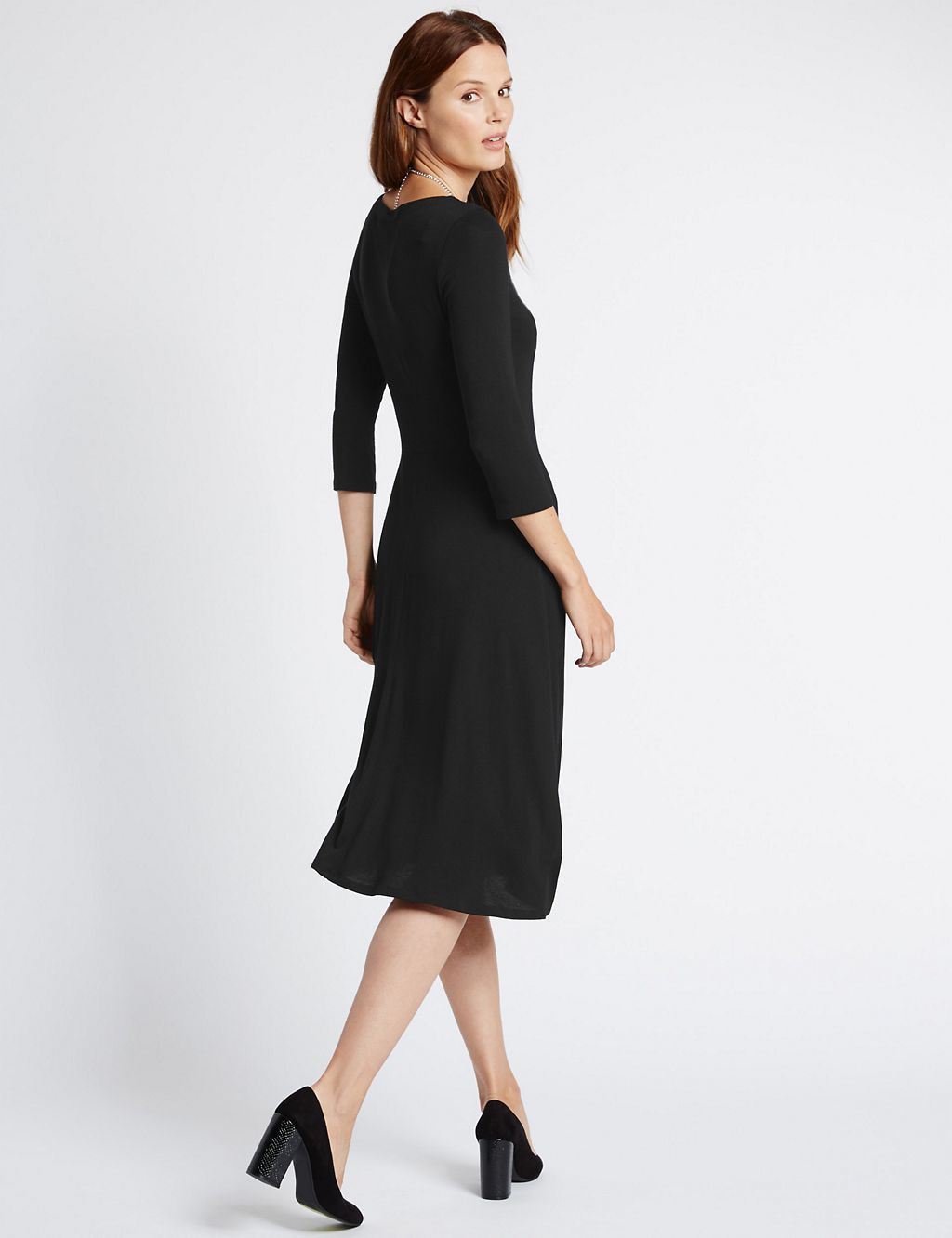 3/4 Sleeve Fit & Flare Dress 2 of 4