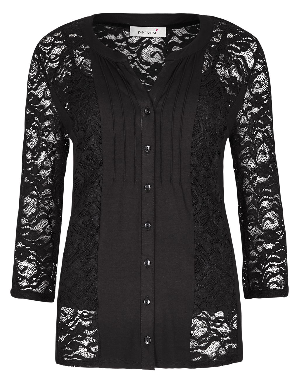 3/4 Sleeve Floral Lace Blouse with Camisole 1 of 3